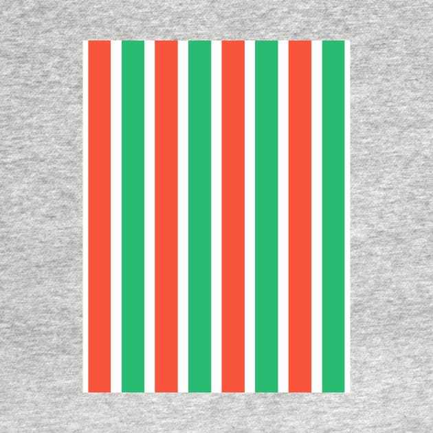 Fluminense Classic Retro Red and Green Stripes 1970 by Culture-Factory